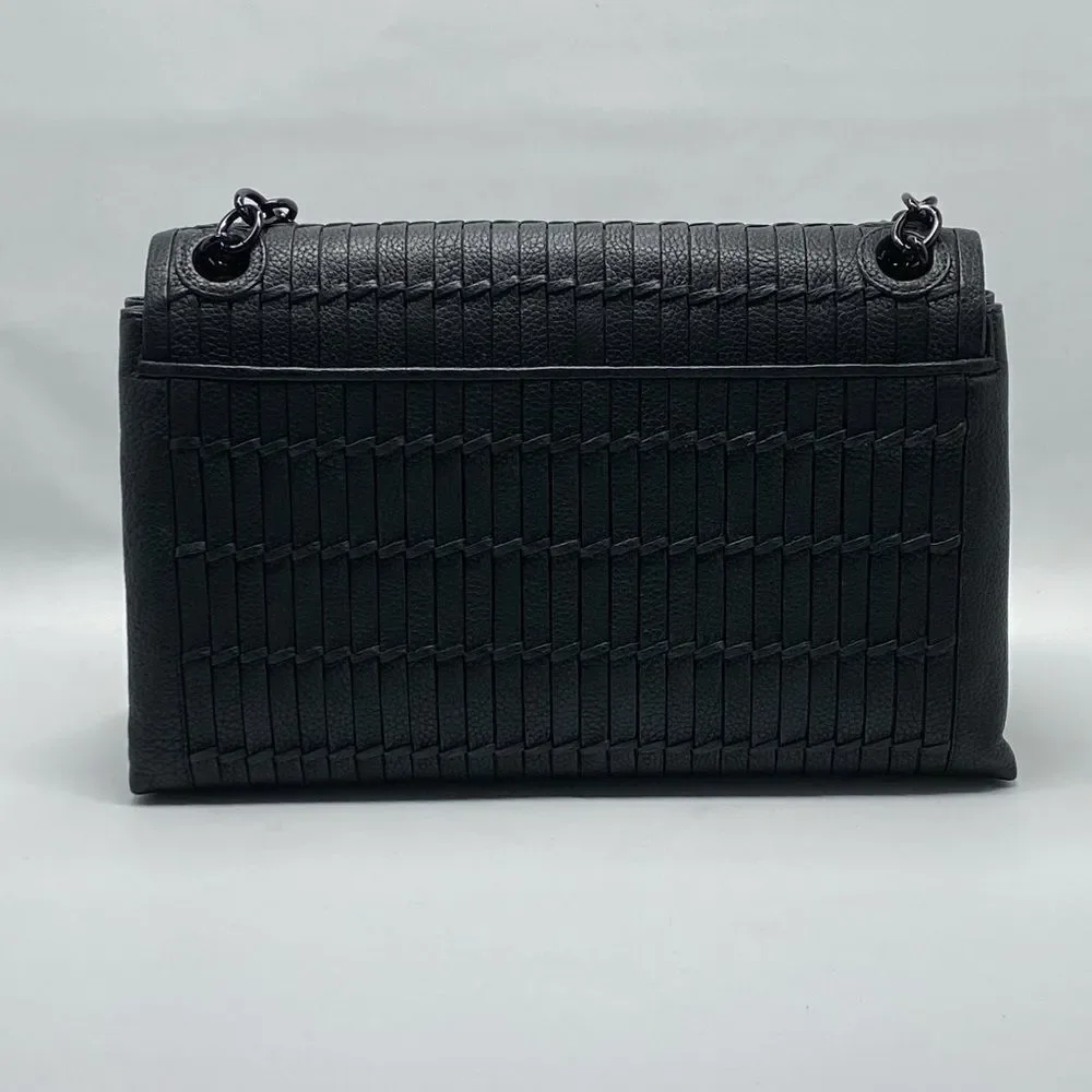 Nancy Gonzalez Madison Woven Leather Shoulder Bag